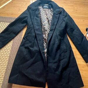Express Black Long Jacket Coat